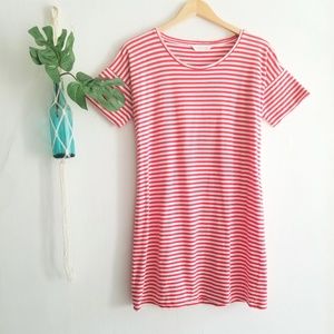 Everlane Tee Shirt Dress Red White Stripes